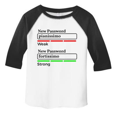 Funny Musician Password Classical Music Theory Class Jokes Toddler Fine Jersey T-Shirt