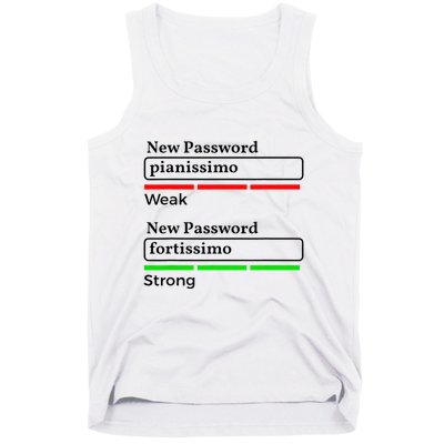 Funny Musician Password Classical Music Theory Class Jokes Tank Top