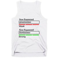 Funny Musician Password Classical Music Theory Class Jokes Tank Top