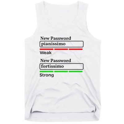 Funny Musician Password Classical Music Theory Class Jokes Tank Top