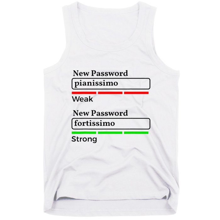 Funny Musician Password Classical Music Theory Class Jokes Tank Top