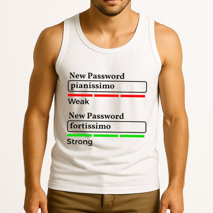 Funny Musician Password Classical Music Theory Class Jokes Tank Top