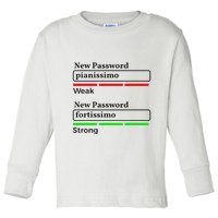 Funny Musician Password Classical Music Theory Class Jokes Toddler Long Sleeve Shirt