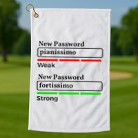 Funny Musician Password Classical Music Theory Class Jokes Golf Towel