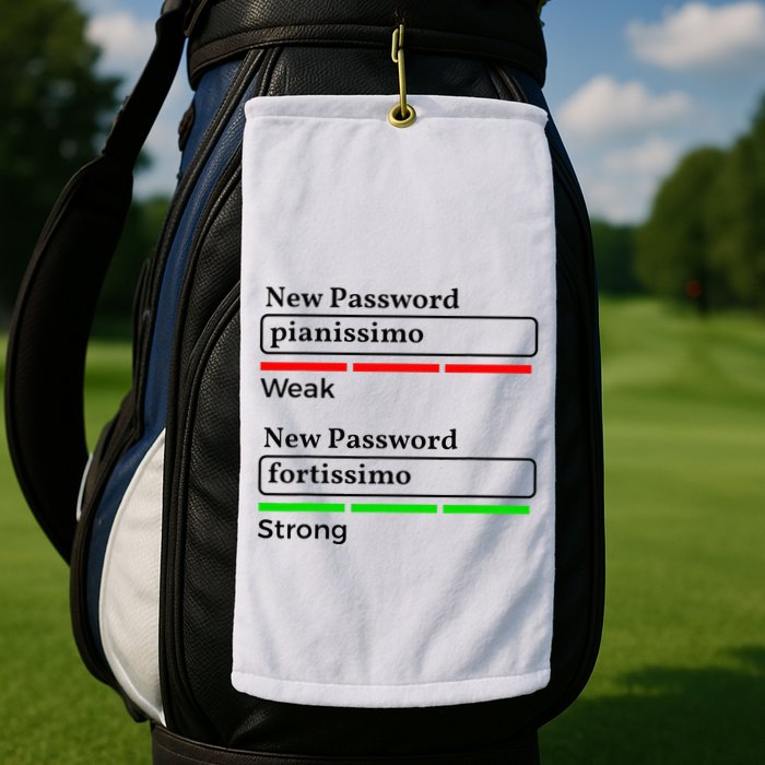 Funny Musician Password Classical Music Theory Class Jokes Golf Towel