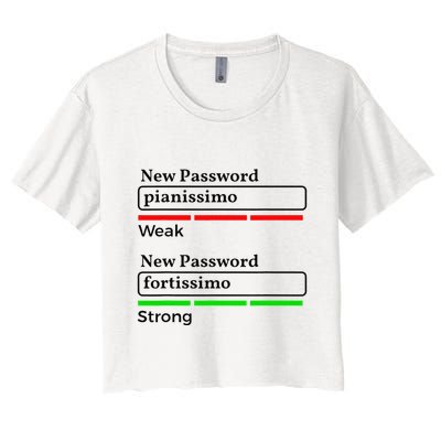 Funny Musician Password Classical Music Theory Class Jokes Crop Top