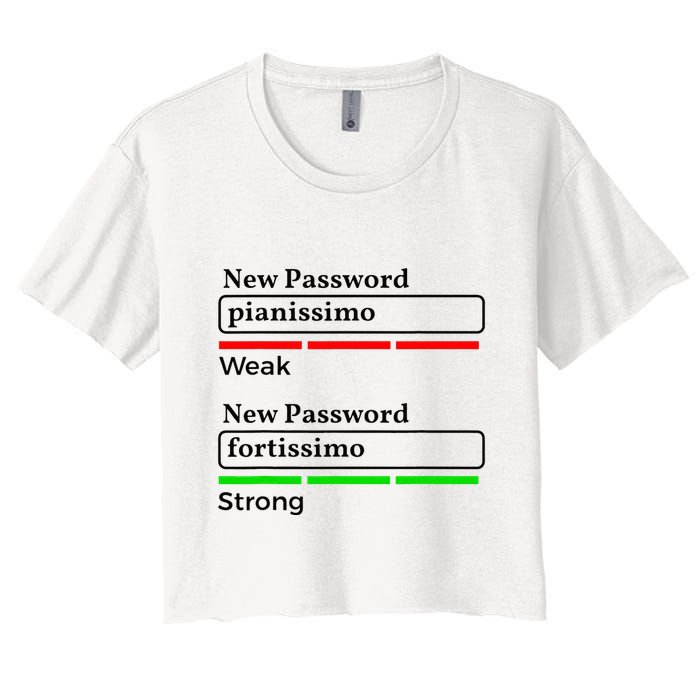 Funny Musician Password Classical Music Theory Class Jokes Crop Top