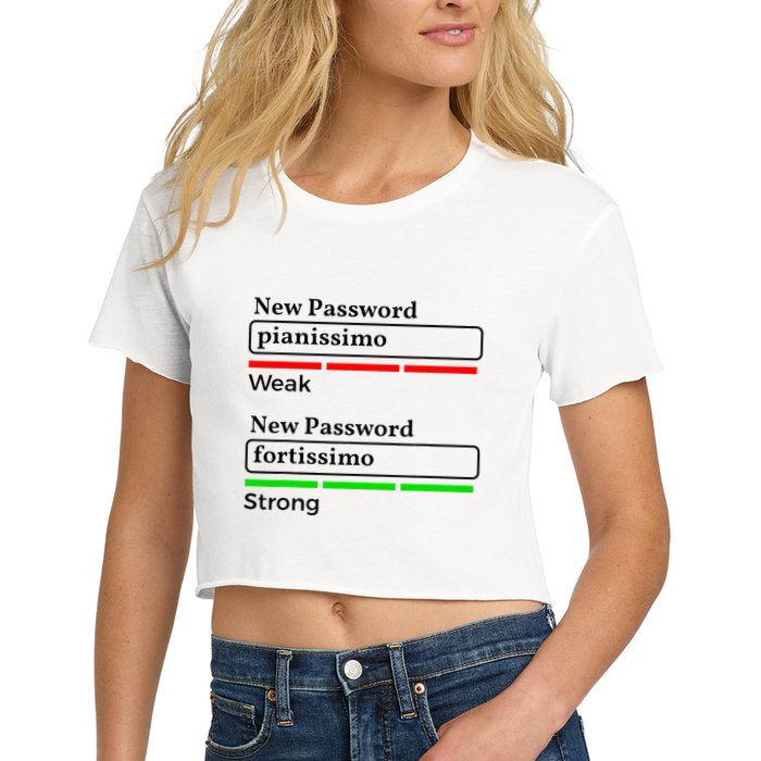 Funny Musician Password Classical Music Theory Class Jokes Crop Top