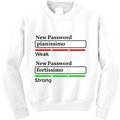 Funny Musician Password Classical Music Theory Class Jokes Kids Sweatshirt