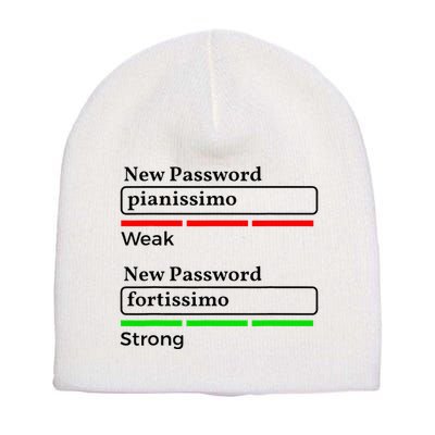 Funny Musician Password Classical Music Theory Class Jokes Short Acrylic Beanie