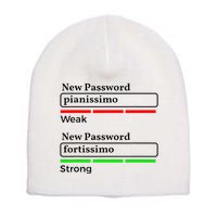 Funny Musician Password Classical Music Theory Class Jokes Short Acrylic Beanie