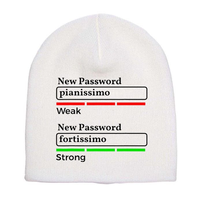 Funny Musician Password Classical Music Theory Class Jokes Short Acrylic Beanie