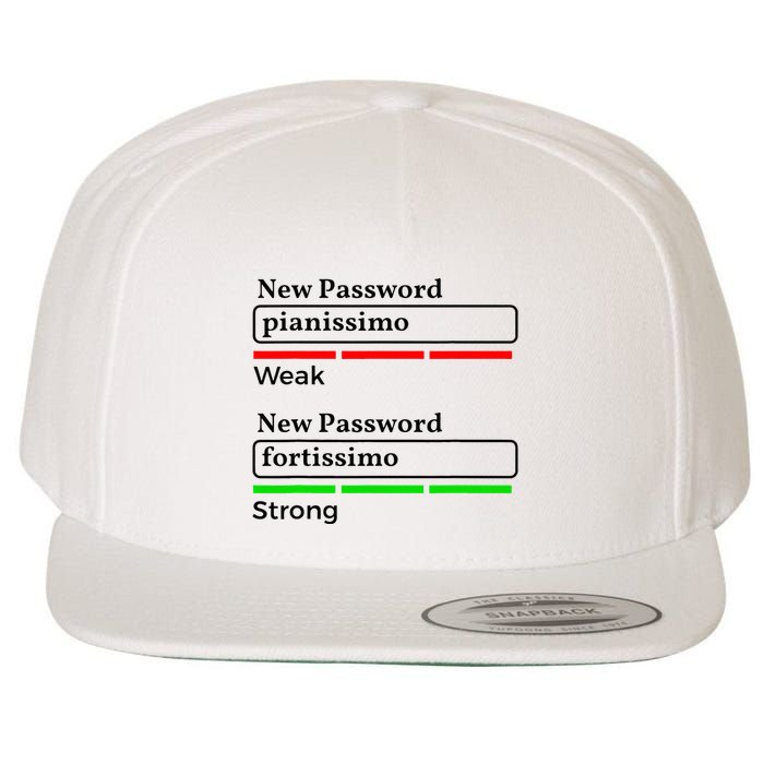 Funny Musician Password Classical Music Theory Class Jokes Wool Snapback Cap