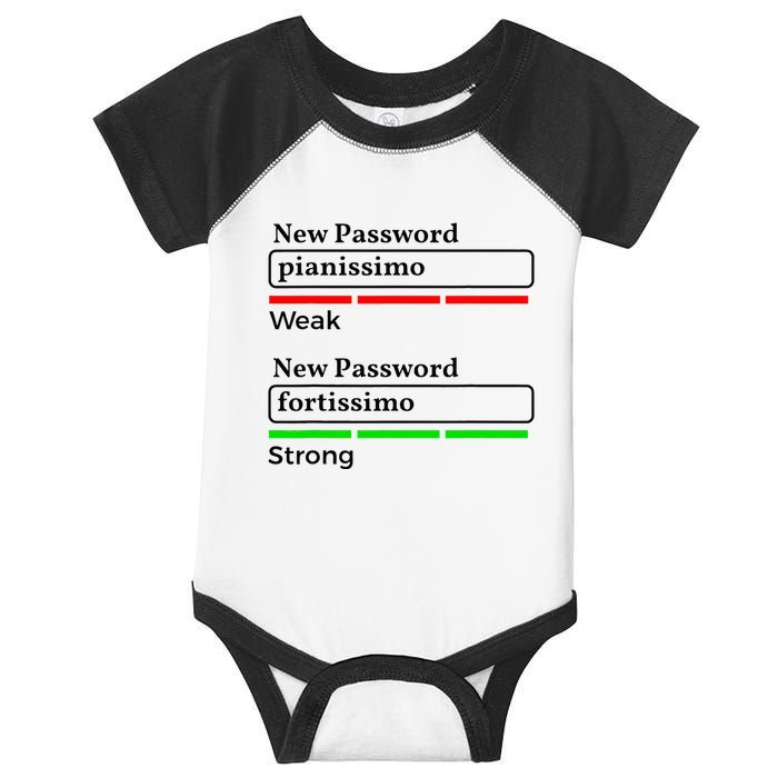 Funny Musician Password Classical Music Theory Class Jokes Infant Baby Jersey Bodysuit