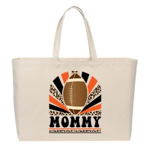 Football Mommy Proud Mommy Of A Football Game Day Vibes Gift Cotton Canvas Jumbo Tote