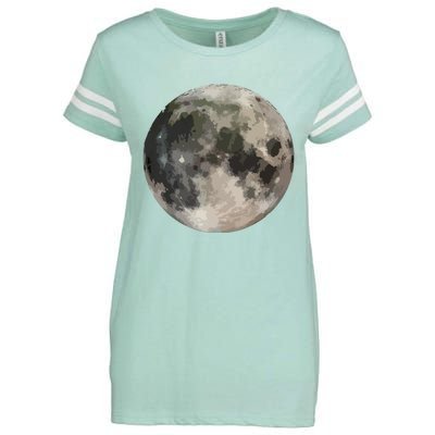 Full Moon Phase Space Love Photography Astronomy Enza Ladies Jersey Football T-Shirt