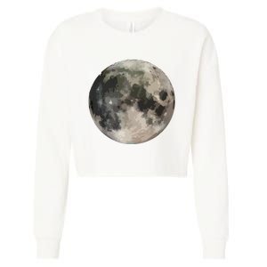 Full Moon Phase Space Love Photography Astronomy Cropped Pullover Crew