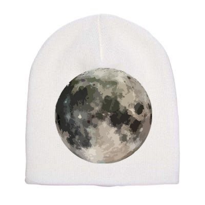 Full Moon Phase Space Love Photography Astronomy Short Acrylic Beanie