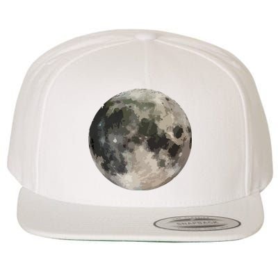 Full Moon Phase Space Love Photography Astronomy Wool Snapback Cap