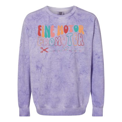 Fine Motor Promoter Ticket Funny Colorblast Crewneck Sweatshirt