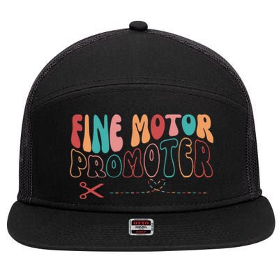 Fine Motor Promoter Ticket Funny 7 Panel Mesh Trucker Snapback Hat