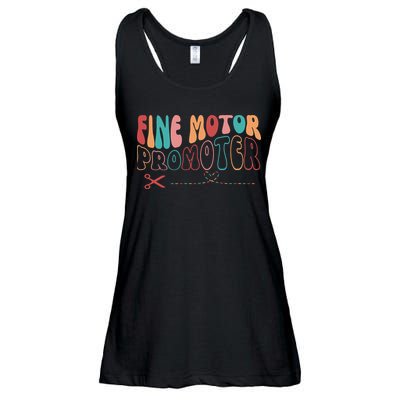Fine Motor Promoter Ticket Funny Ladies Essential Flowy Tank