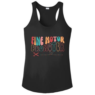 Fine Motor Promoter Ticket Funny Ladies PosiCharge Competitor Racerback Tank