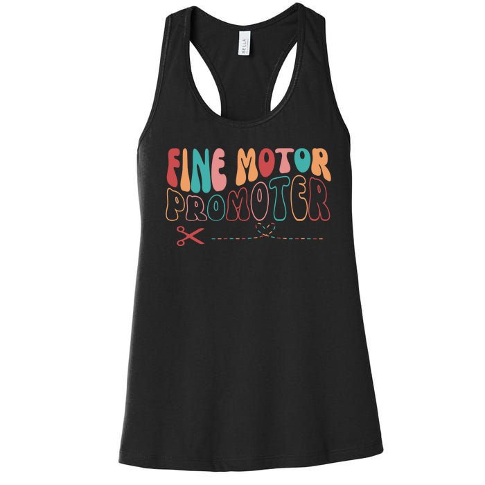 Fine Motor Promoter Ticket Funny Women's Racerback Tank