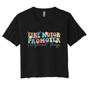 Fine Motor Promoter FUNNY Occupational Therapy Sensory LOVE Women's Crop Top Tee