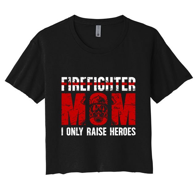 Firefighter Mom Proud Fire Mom Of A Firefighter Mother Great Gift Crop Top