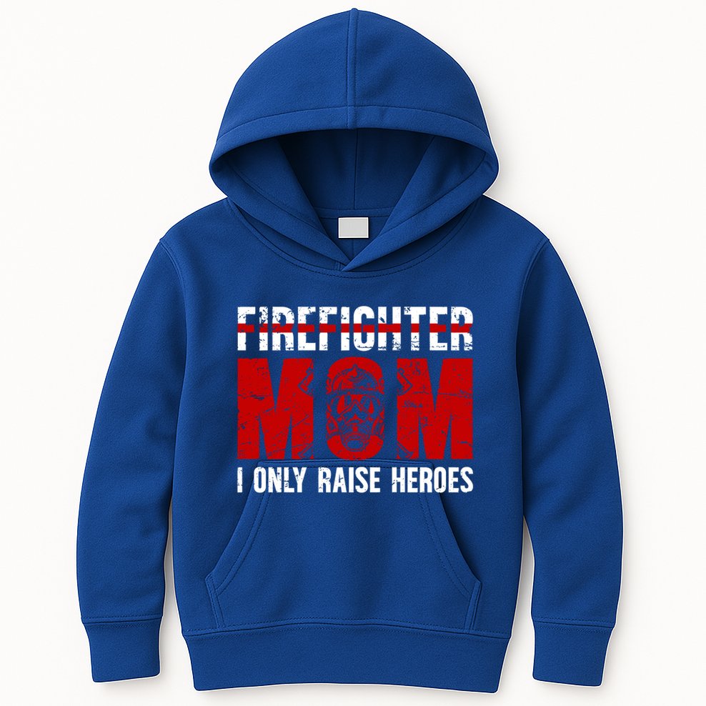 Firefighter Mom Proud Fire Mom Of A Firefighter Mother Great Gift Kids Hoodie