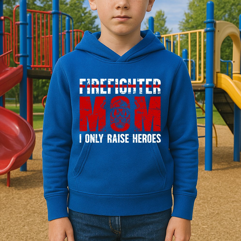 Firefighter Mom Proud Fire Mom Of A Firefighter Mother Great Gift Kids Hoodie