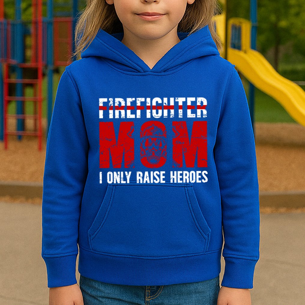 Firefighter Mom Proud Fire Mom Of A Firefighter Mother Great Gift Kids Hoodie