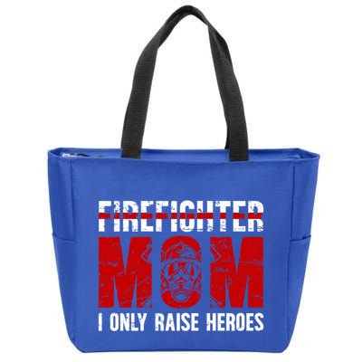 Firefighter Mom Proud Fire Mom Of A Firefighter Mother Great Gift Zip Tote Bag