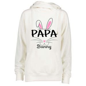 Family Matching Papa Bunny Graphic Easter Costume Papa Funny Gift Womens Funnel Neck Pullover Hood