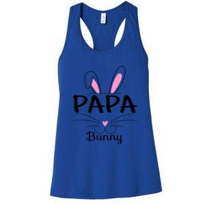 Family Matching Papa Bunny Graphic Easter Costume Papa Funny Gift Women's Racerback Tank