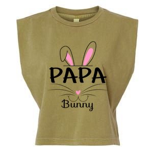 Family Matching Papa Bunny Graphic Easter Costume Papa Funny Gift Garment-Dyed Women's Muscle Tee