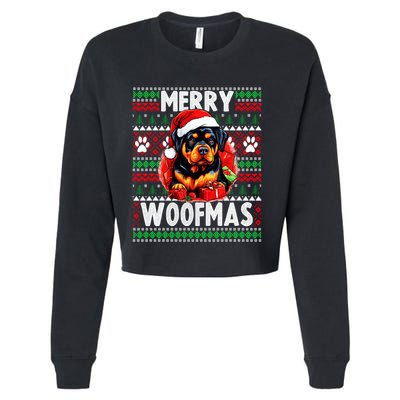 Family Matching Pajama Top Ugly Christmas Dog Rottweiler Gift Cropped Pullover Crew