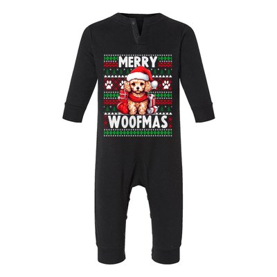 Family Matching Pajama Top Ugly Christmas Dog Poodle Gift Infant Fleece One Piece