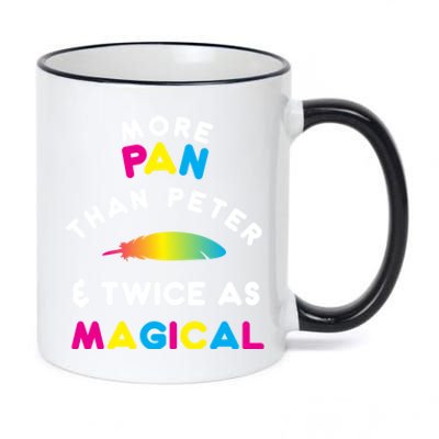 Funny More Pan Than Peter Hoodie LGBTQ Pansexual Pride Gift 11oz Black Color Changing Mug