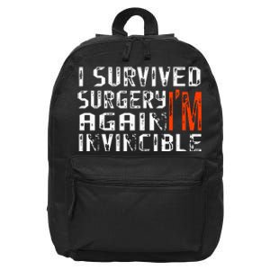 Funny Multiple Post Surgery Get Well Soon For Gift 16 in Basic Backpack