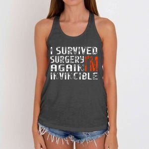 Funny Multiple Post Surgery Get Well Soon For Gift Women's Knotted Racerback Tank