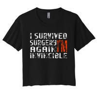 Funny Multiple Post Surgery Get Well Soon For Gift Women's Crop Top Tee