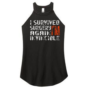 Funny Multiple Post Surgery Get Well Soon For Gift Women's Perfect Tri Rocker Tank