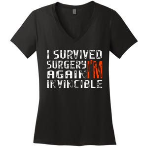 Funny Multiple Post Surgery Get Well Soon For Gift Women's V-Neck T-Shirt