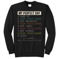 Funny My Perfect Day Play Video Games Gamer Gaming Sweatshirt