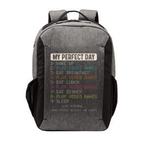 Funny My Perfect Day Play Video Games Gamer Gaming Vector Backpack