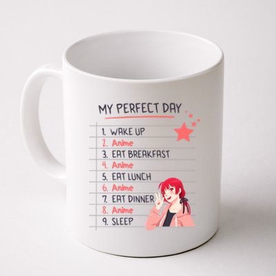 Funny My Perfect Day Anime Kawaii Gift Coffee Mug