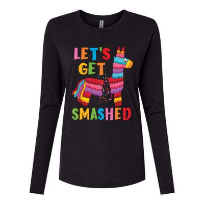 Funny Mexican Party Pinata LetS Get Smashed Gift Womens Cotton Relaxed Long Sleeve T-Shirt