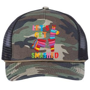 Funny Mexican Party Pinata LetS Get Smashed Gift Retro Rope Trucker Hat Cap